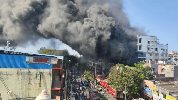 A massive fire breaks out in the SGR shopping complex