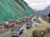 Traffic plying normally on Jammu - Srinagar National Highway from Srinagar to Jammu